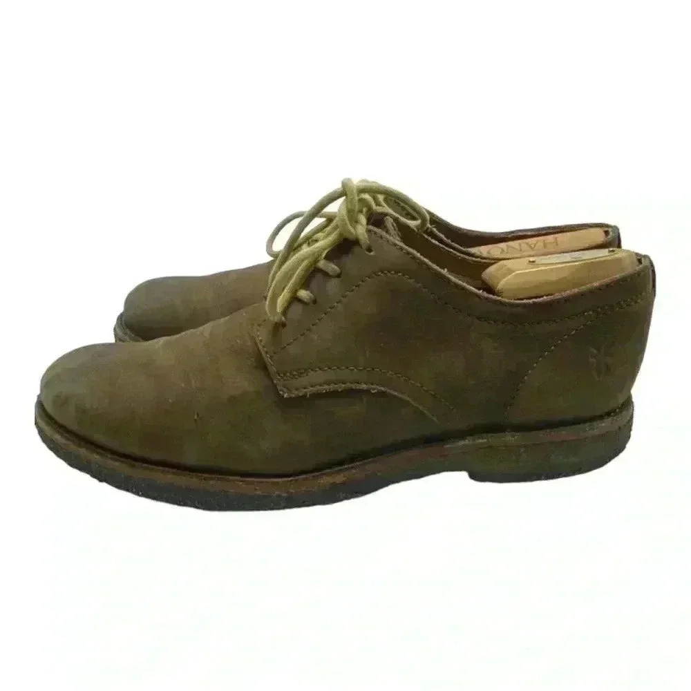 Frye brown casual oxfords with crepe sole shoes size 12 - Picture 4 of 9